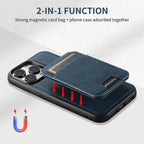 ChubbyArmor LuxeFlip - 2-in-1 Magnetic Leather Case with Detachable Wallet - Magsafe Compatible Flip Stand
