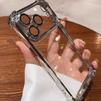 Airbag Shockproof Electroplating Transparent Phone Case for iPhone 14 15 16 17
