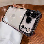 Airbag Shockproof Electroplating Transparent Phone Case for iPhone 14 15 16 17